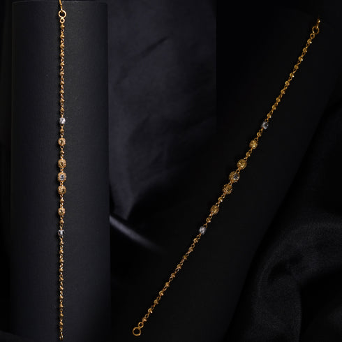 22 Carat Gold Stylish Braclet With Bead 4.39g Each 1 by Mahita Collections